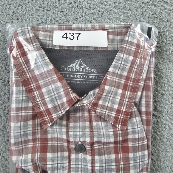 Croft & Barrow Shirt Mens Large‎ Plaid Quick Dry Vented Fishing Hiking Outdoors - Picture 13 of 13